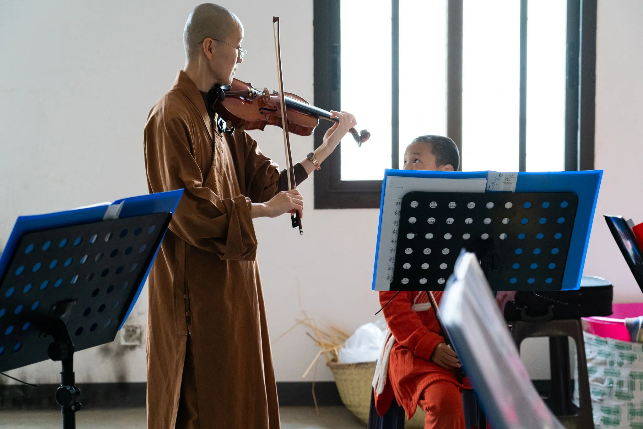 Violin practice, Taiwan