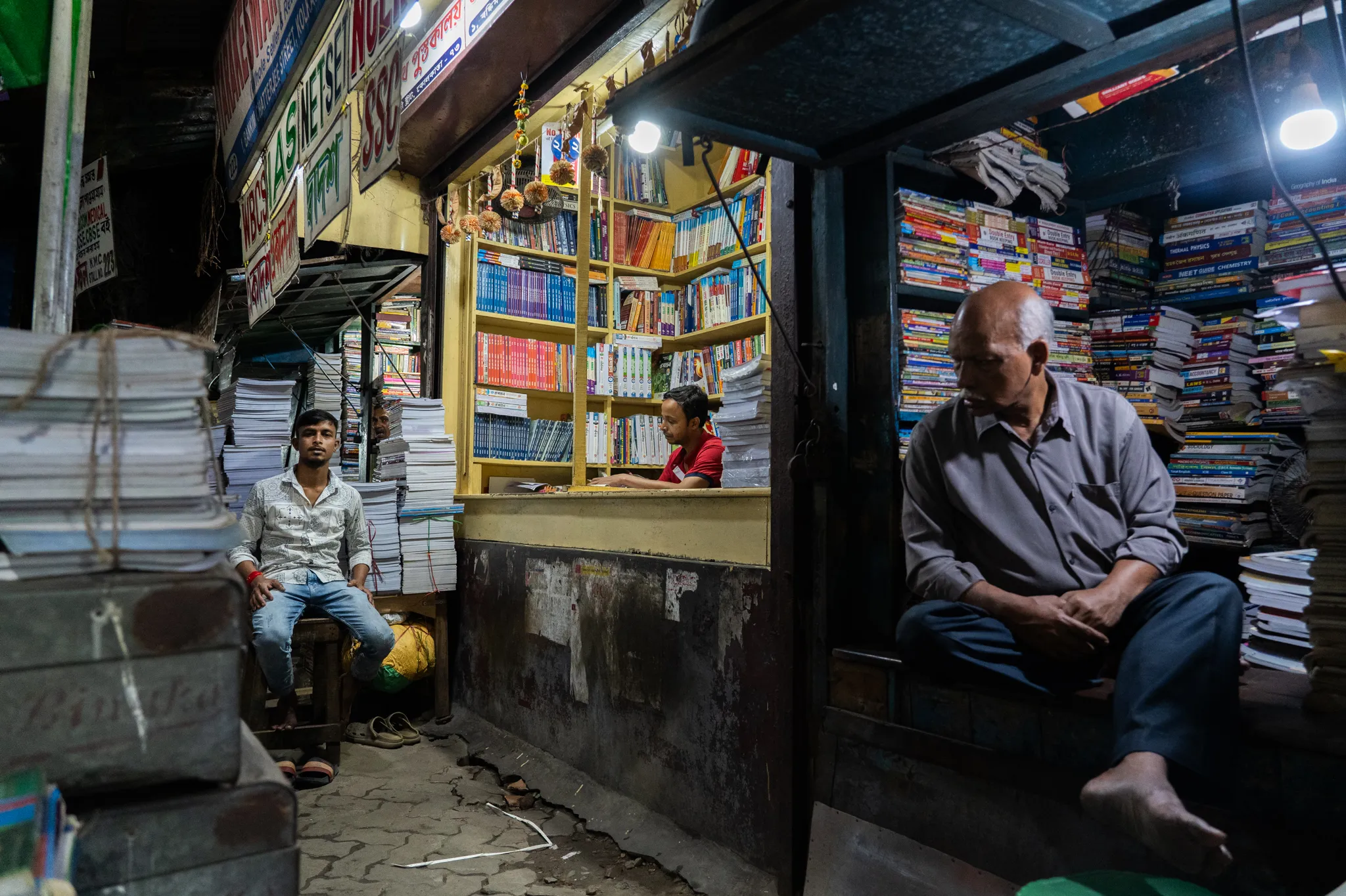 Booksellers at dusk