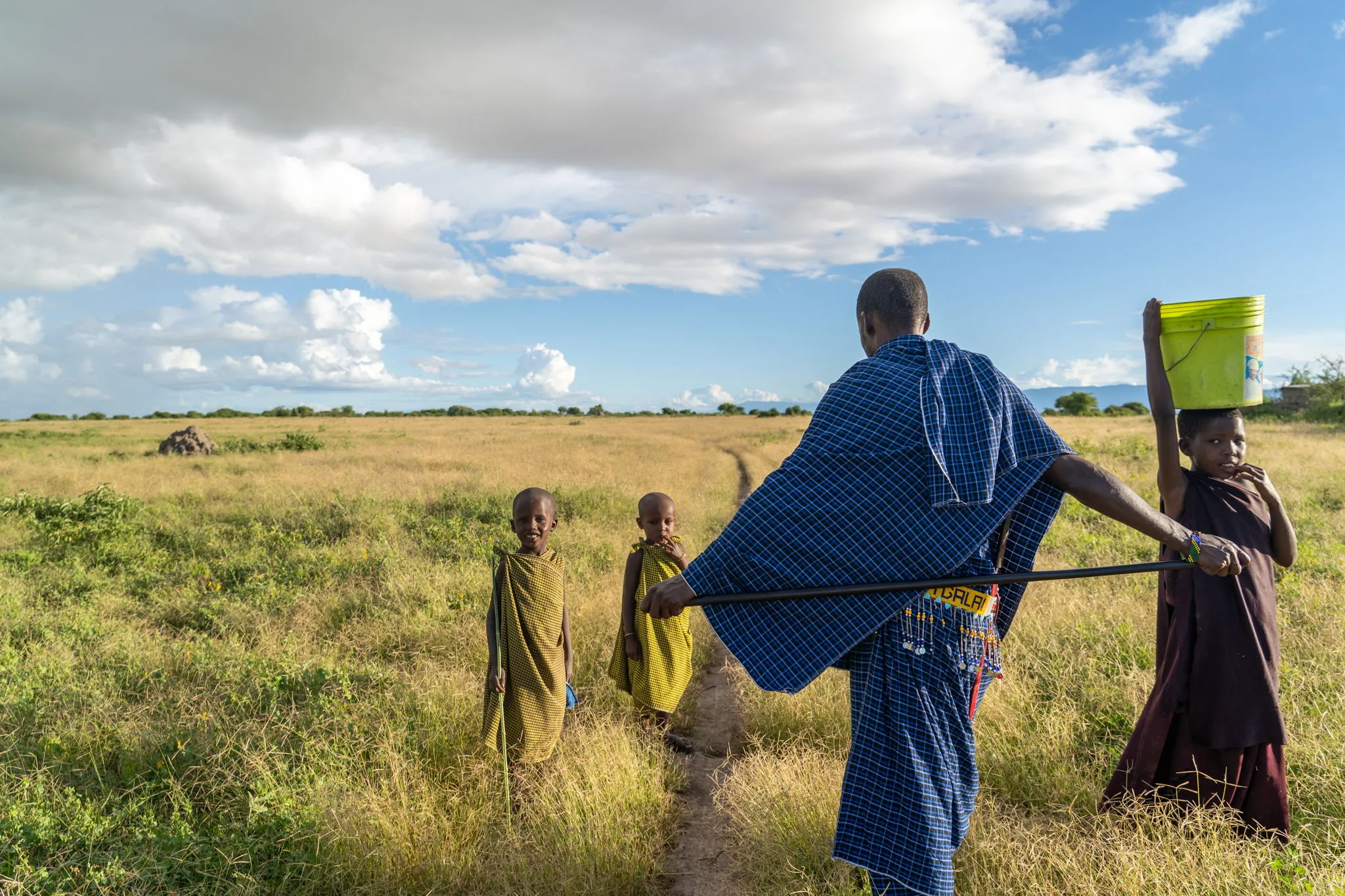 Walking out for water