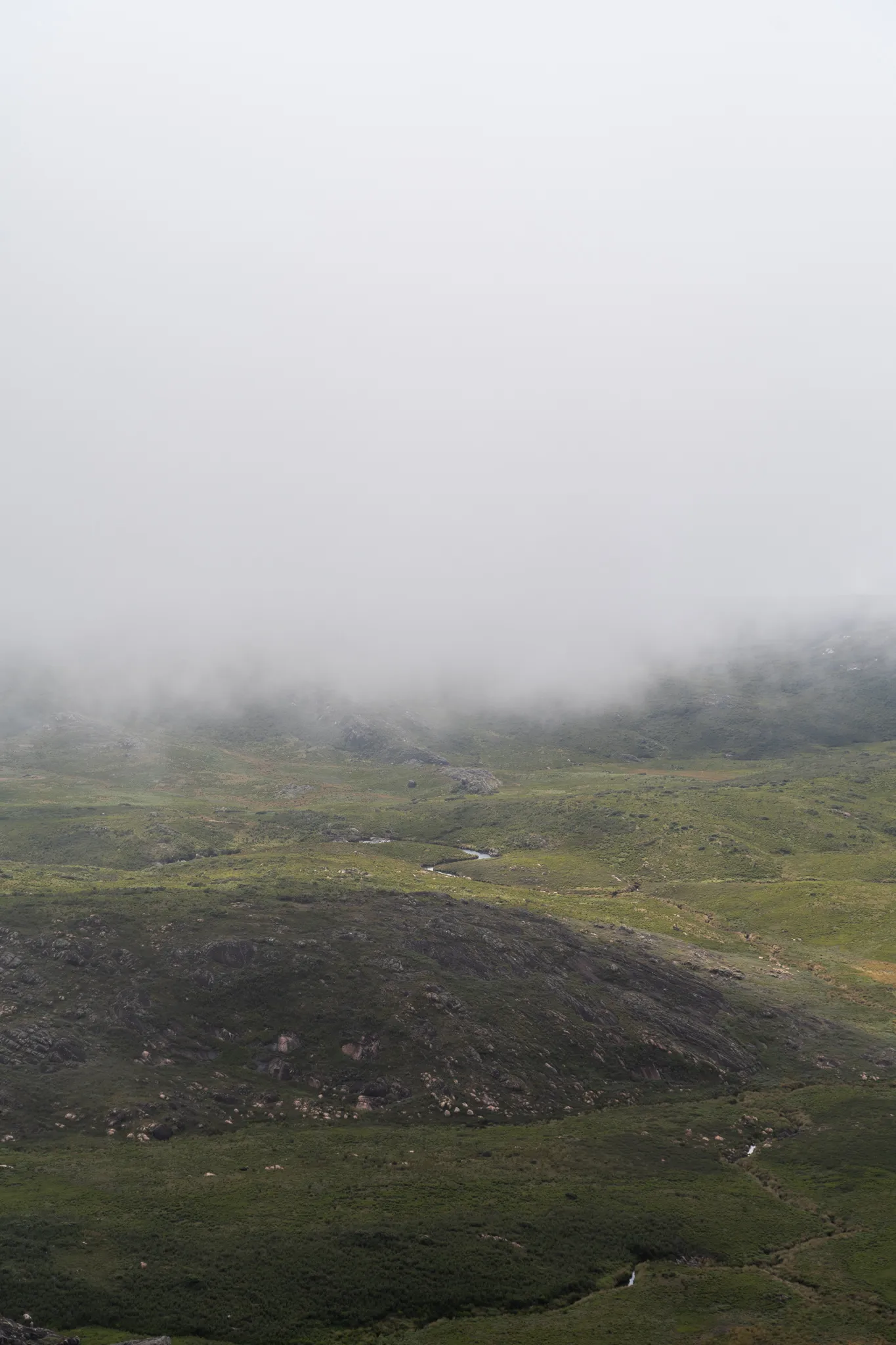Fog rolling over the highlands, Madagascar