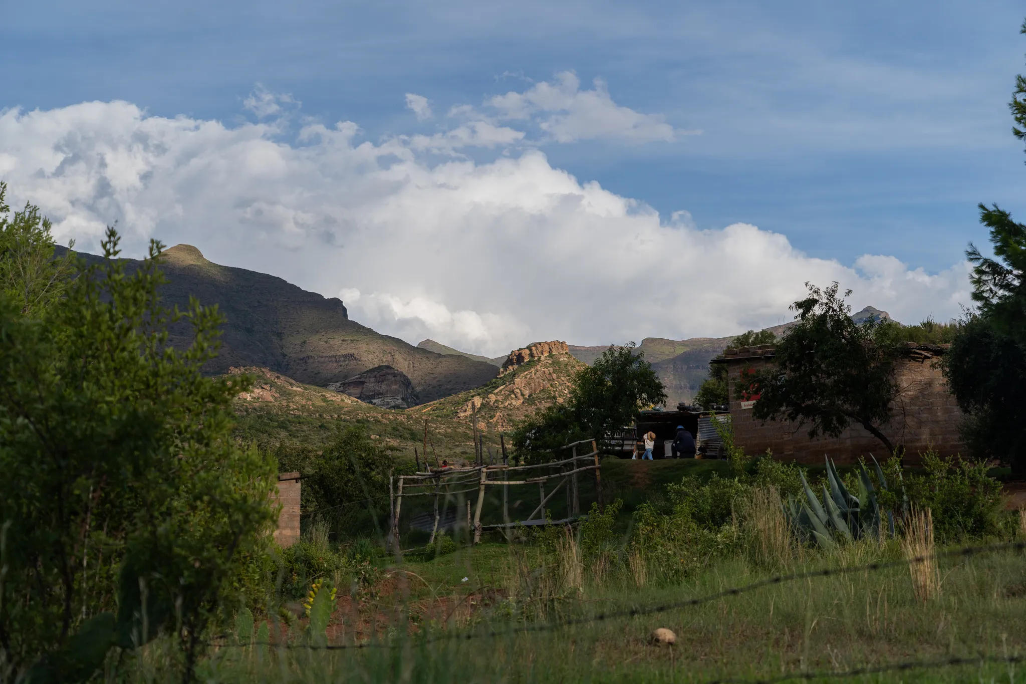 Village beneath the mountains, Lesotho